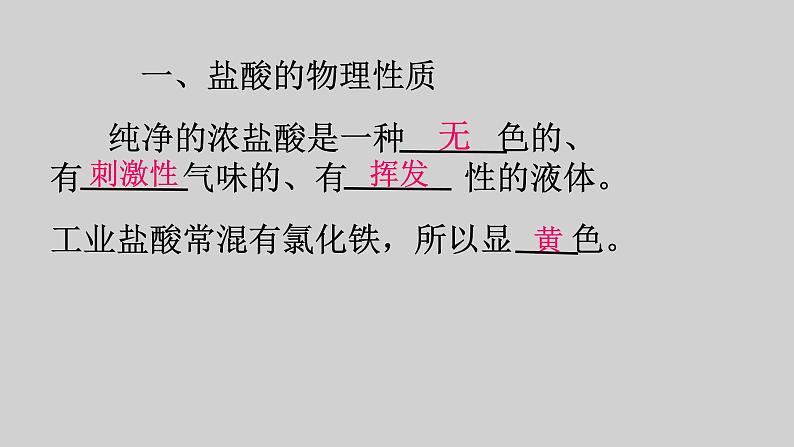 2021-2022学年京改版化学九年级下册 第十一章第二节 几种常见的酸 课件2第2页