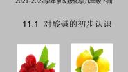 2021学年第一节 对酸碱的初步认识说课ppt课件