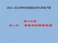 2021-2022学年京改版化学九年级下册 第十三章第一节 食物中的营养物质 课件2