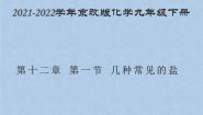 北京课改版九年级下册第12章 盐第一节 几种常见的盐备课ppt课件
