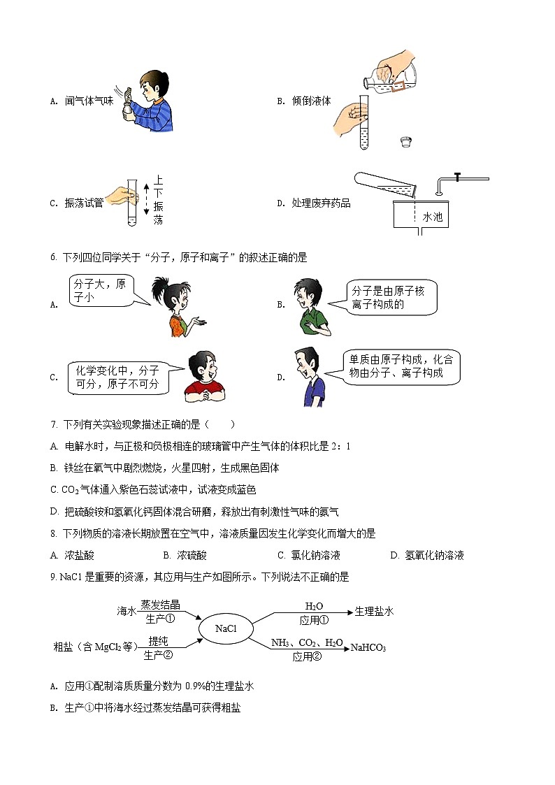 精品解析:2022年山东省聊城市中考二模化学试题(原卷版)第2页