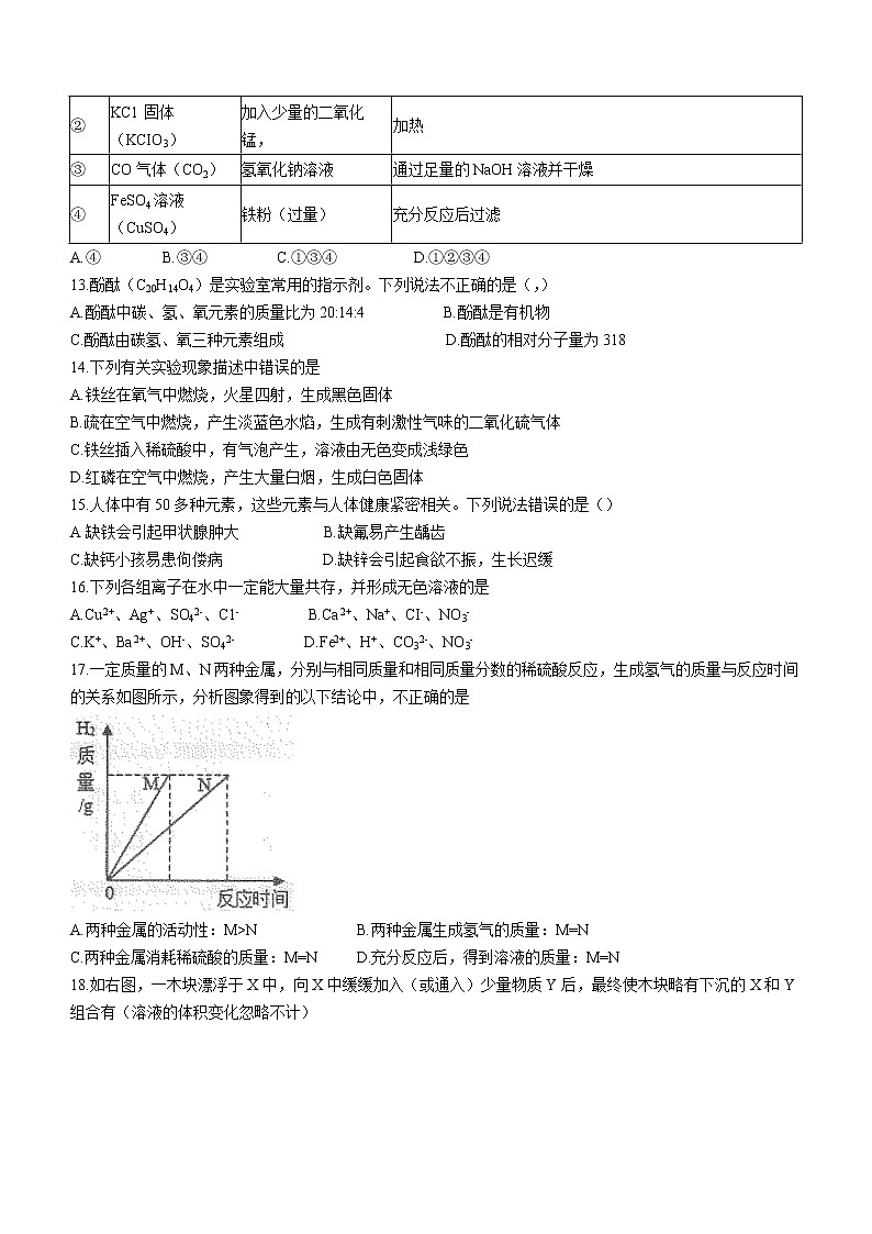 2022年云南省昆明市安宁市中考二模化学试题(word版含答案)03