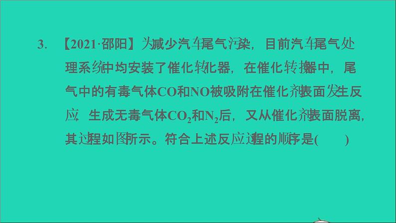 2022年中考化学模块三物质的化学变化难点加强练四微观反应示意图练本课件第7页