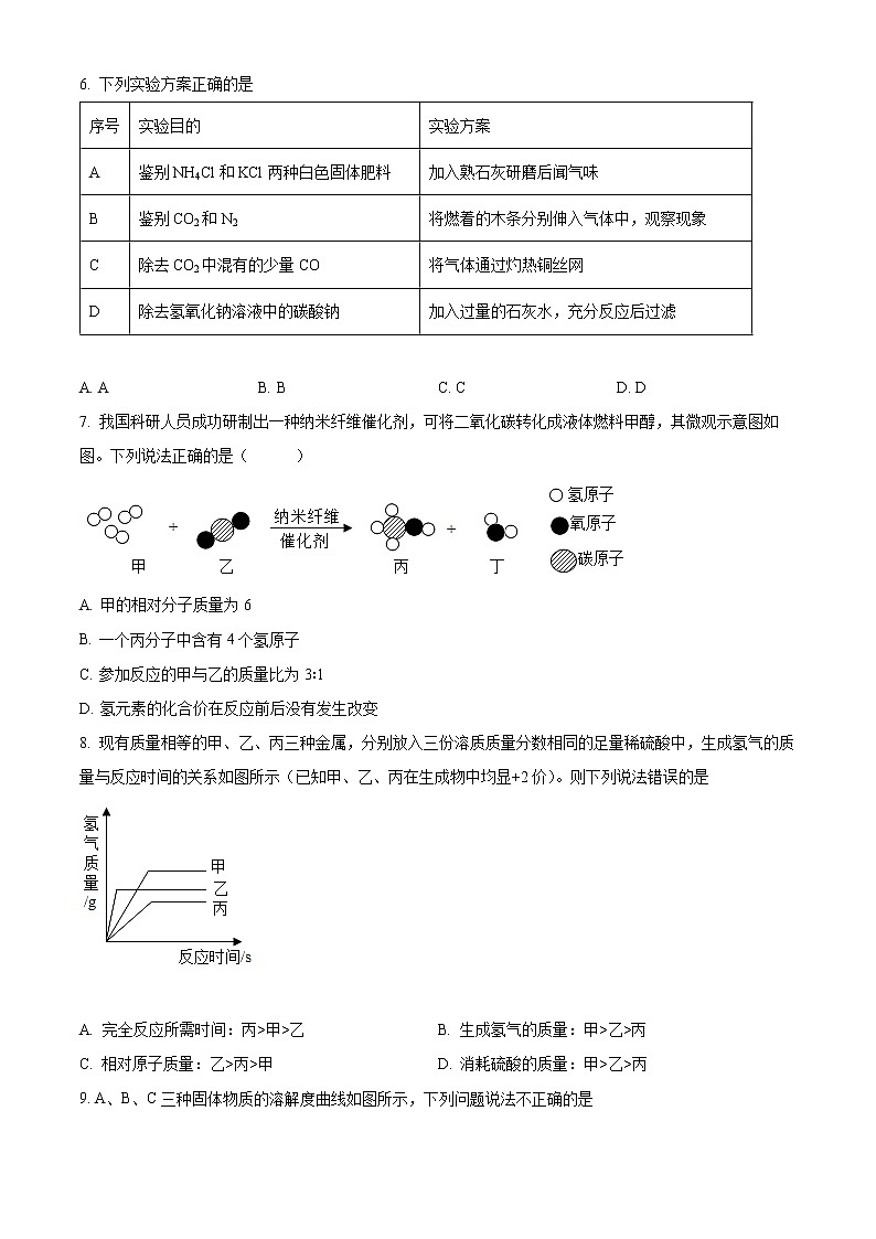 2022年山东省济宁市兖州区中考二模化学试题(有答案)第2页