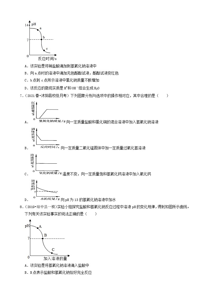 2022年江苏省中考化学冲刺复习-五大坐标图像专题①第3页