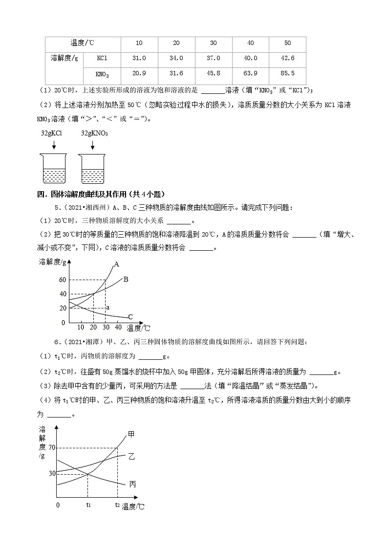 13填空题-湖南省14市2021年中考化学真题知识分类汇编第2页