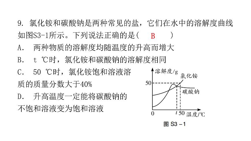 2022年廣東省東莞市初中學(xué)業(yè)水平考試化學(xué)模擬卷課件（三）（含答案）第8頁