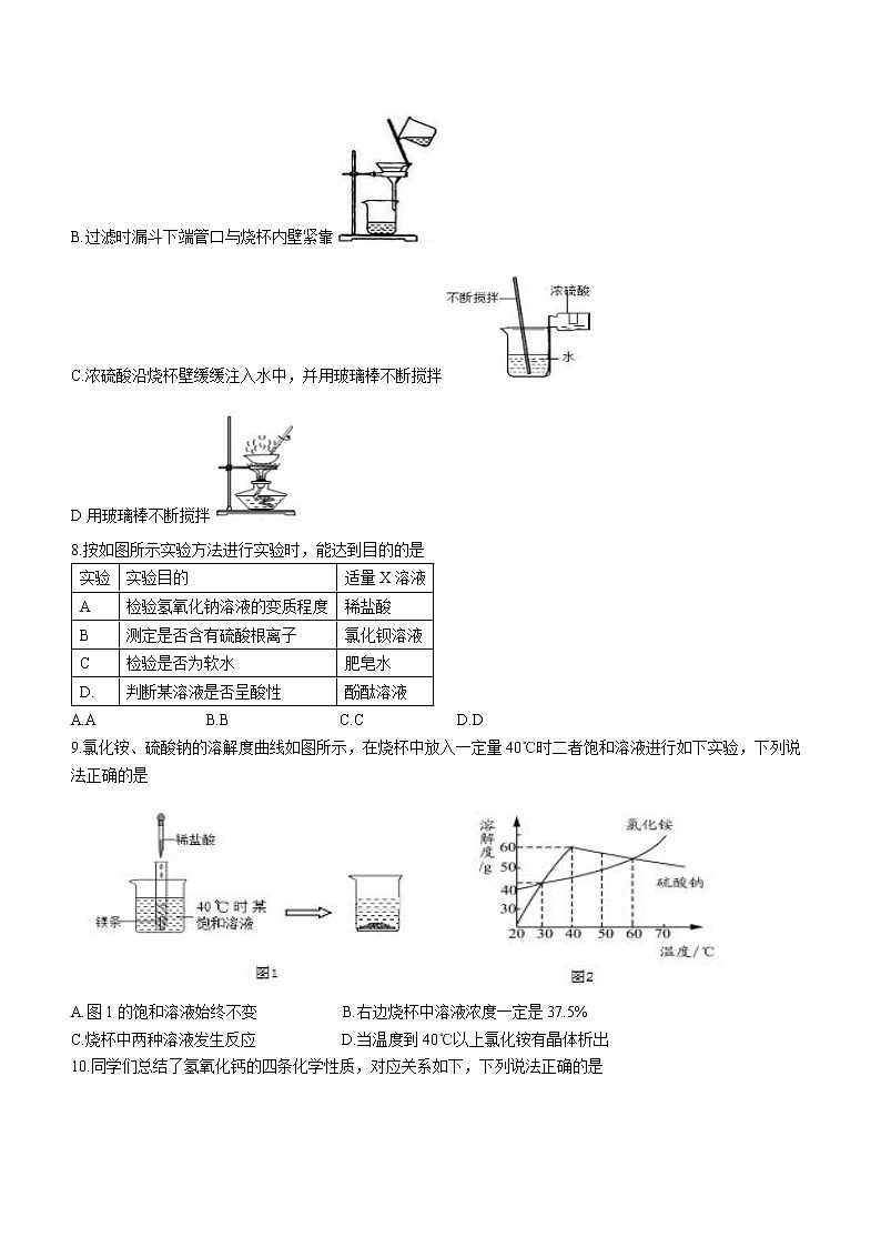 2022年山西省中考冲刺模拟化学试题(一)(word版含答案)02