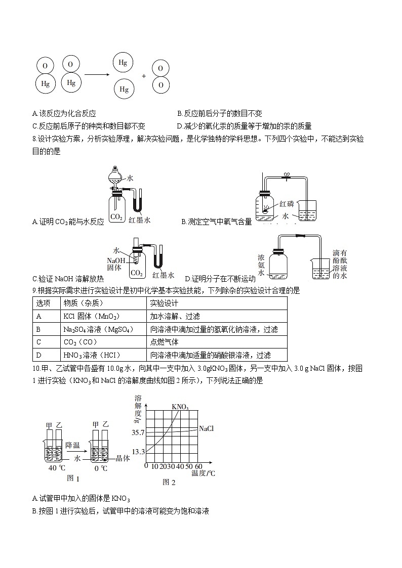 2022年山西省中考猜想卷化学试题(word版含答案)02