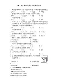 2022年云南省昆明市中考化学试卷（包含答案解析）