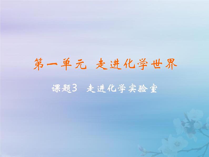 人教版九年级化学上册第1单元走进化学世界课题3走进化学实验室课件第2页