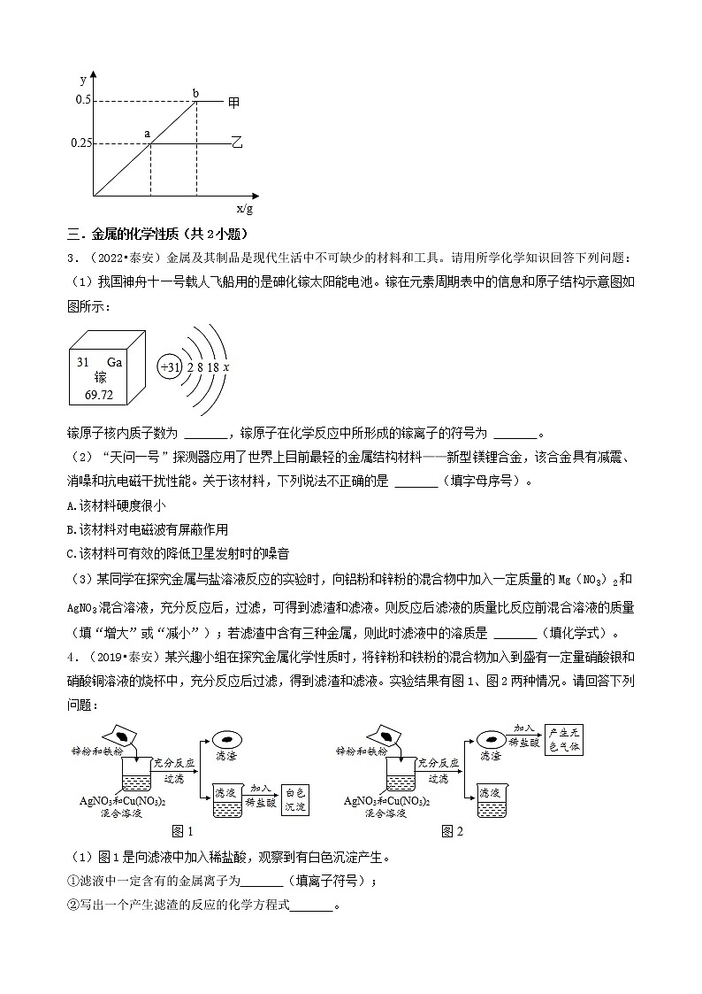 山东省泰安市五年(2018-2022)中考化学真题分题型分层汇编-05解答题&流程题第2页