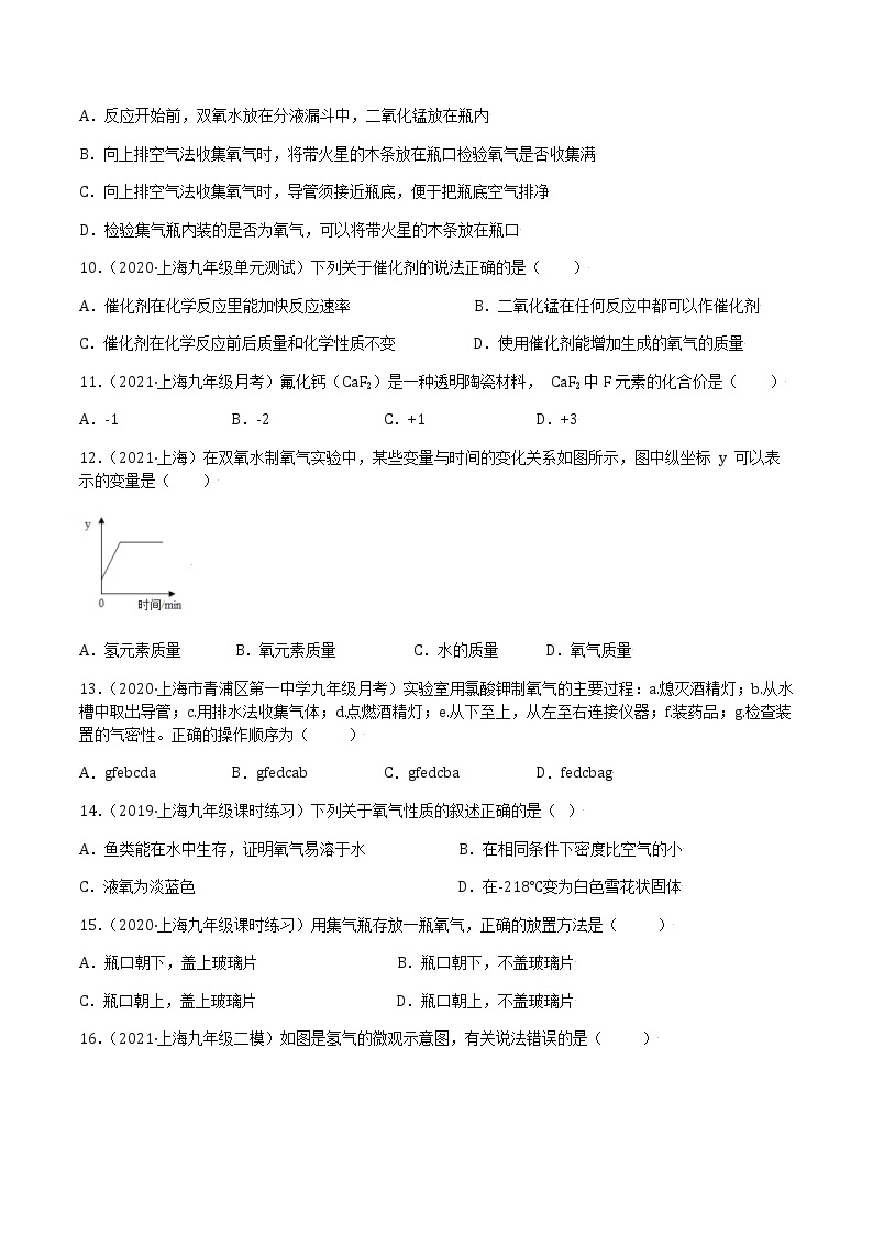 沪教上海版化学九上 第2章 浩瀚的大气 单元测试 (原卷+解析卷)02