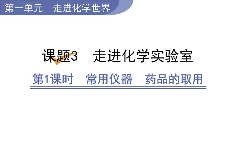 第1课时 常用仪器 药品的取用第1页