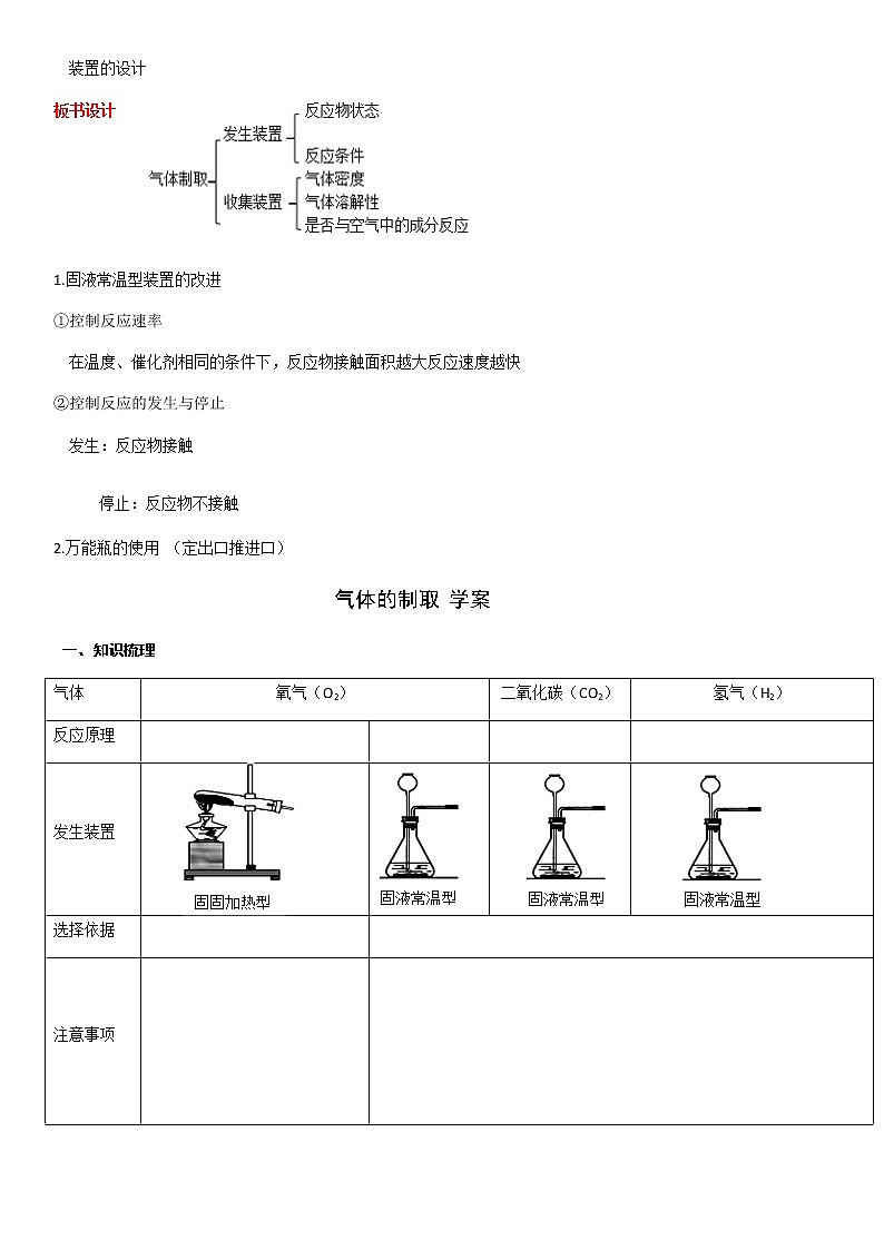 初中化学 (人教版) 九年级(上) 同步教案 实验活动2 二氧化碳的实验室制取与性质02