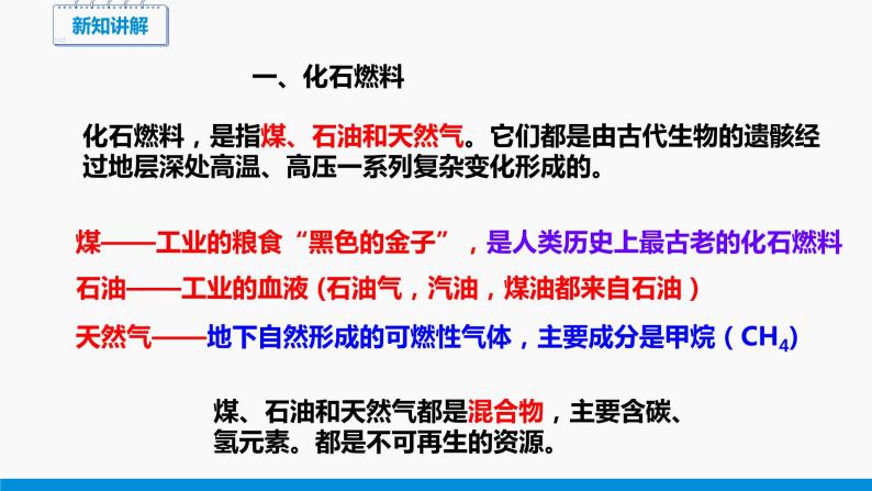 5.4 古生物的“遗产”——化石燃料 同步课件 初中化学科粤版九年级上册04