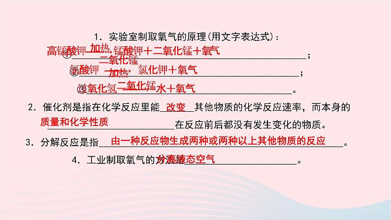 化学人教版九年级上册同步教学课件第2单元 我们周围的空气 课题3 制取氧气第3页