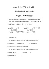 2022中考化学实验探究题：金属性质探究（必考型）（无答案）