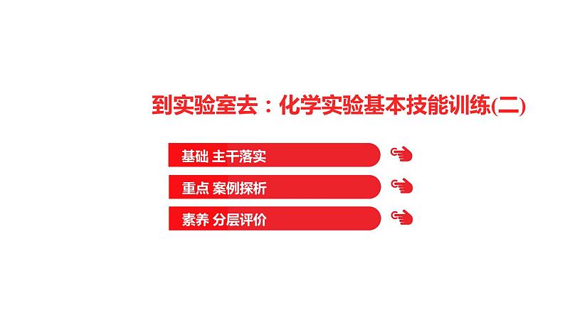 到实验室去:化学实验基本技能训练(二) 课件 2022-2023 鲁教版 化学 八年级01