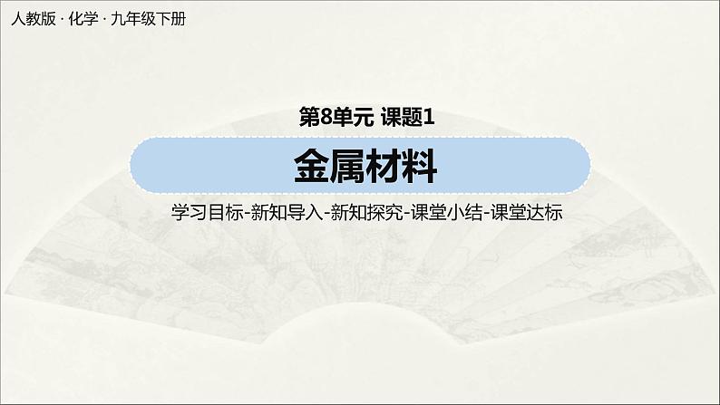 人教版初中化学九年级下册 第8单元 课题1 金属材料课件01