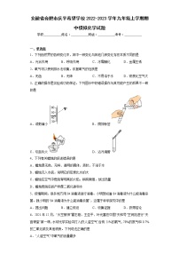 安徽省合肥市庆平希望学校2022-2023学年九年级上学期期中模拟化学试题(含答案)