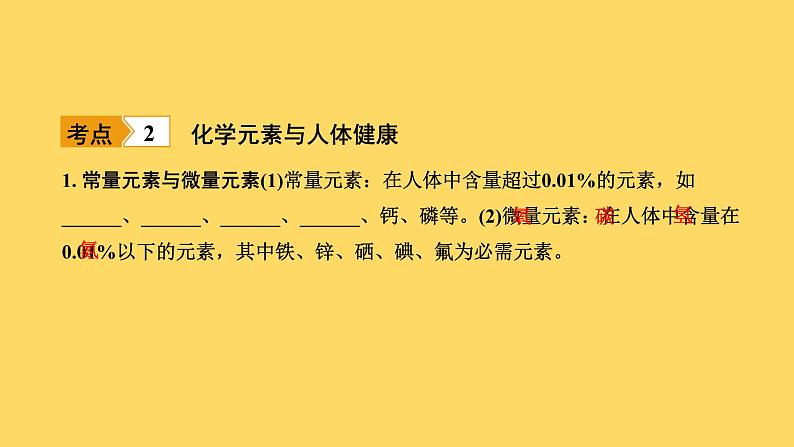 2023年中考化学复习课件-- 第十二单元 化学与生活第5页