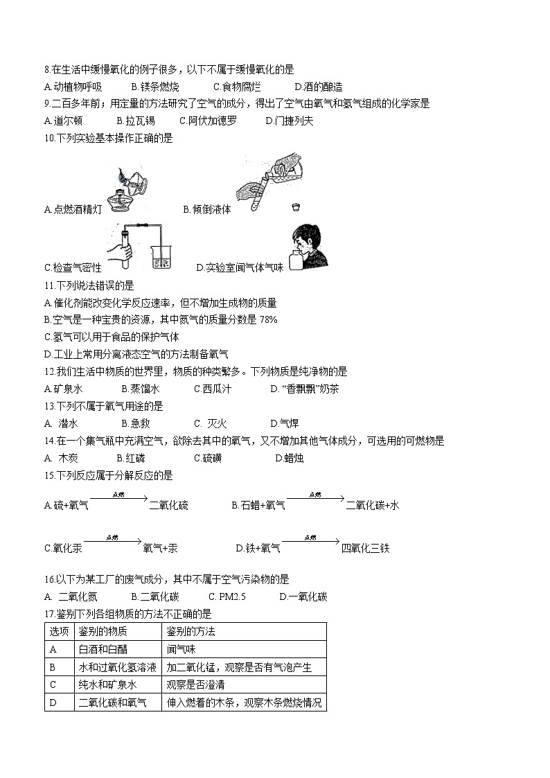 湖南省邵阳市邵东县城区中学联考2022-2023学年九年级上学期第一次月考化学试题(含答案)第2页