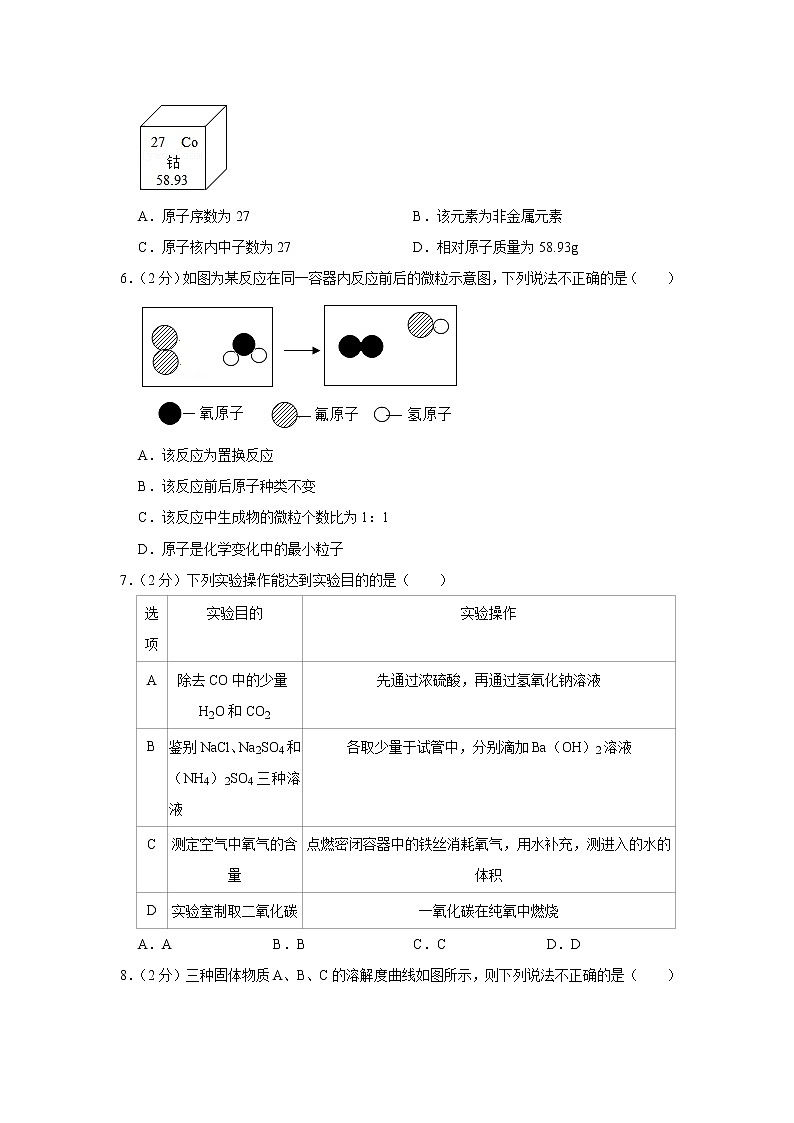 2021-2022學(xué)年河北省邢臺市南宮市九年級（上）期末化學(xué)試卷_第2頁