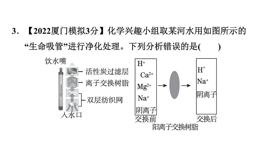 中考化學(xué)復(fù)習(xí)第4課時(shí)水課后練課件第5頁