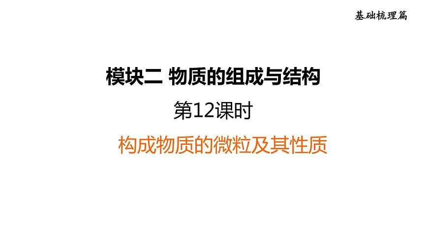 中考化學(xué)復(fù)習(xí)第12課時(shí)構(gòu)成物質(zhì)的微粒及其性質(zhì)課后練課件第1頁(yè)