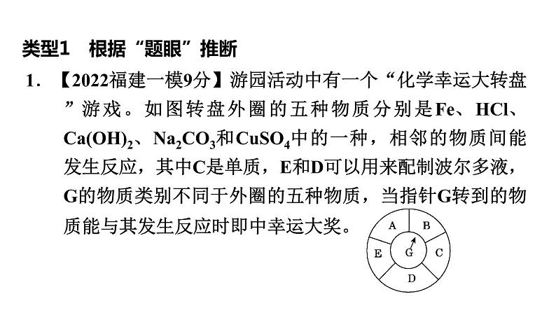 中考化学复习第24课时推断题课后练课件第3页