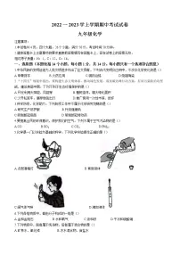 河南省新乡市长垣市2022-2023学年九年级上学期期中化学试题(含答案)