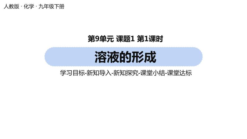 人教版化学九年级下册第9单元 课题1 溶液的形成课件+素材（2课时)01