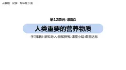 人教版化学九年级下册第12单元 课题1 人类重要的营养物质课件