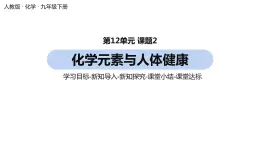 人教版化学九年级下册第12单元 课题2 化学元素与人体健康课件