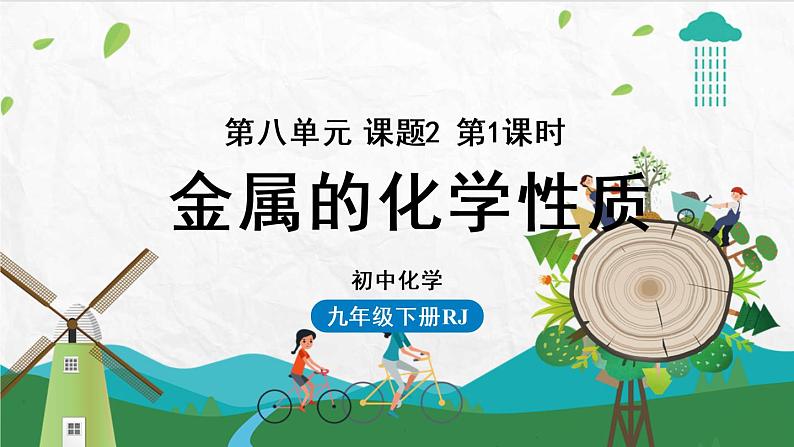人教化学九(下)第8单元 课题2 金属的化学性质 PPT课件01