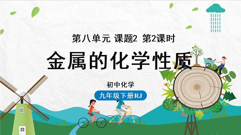 人教化学九(下)第8单元 课题2 金属的化学性质 PPT课件01