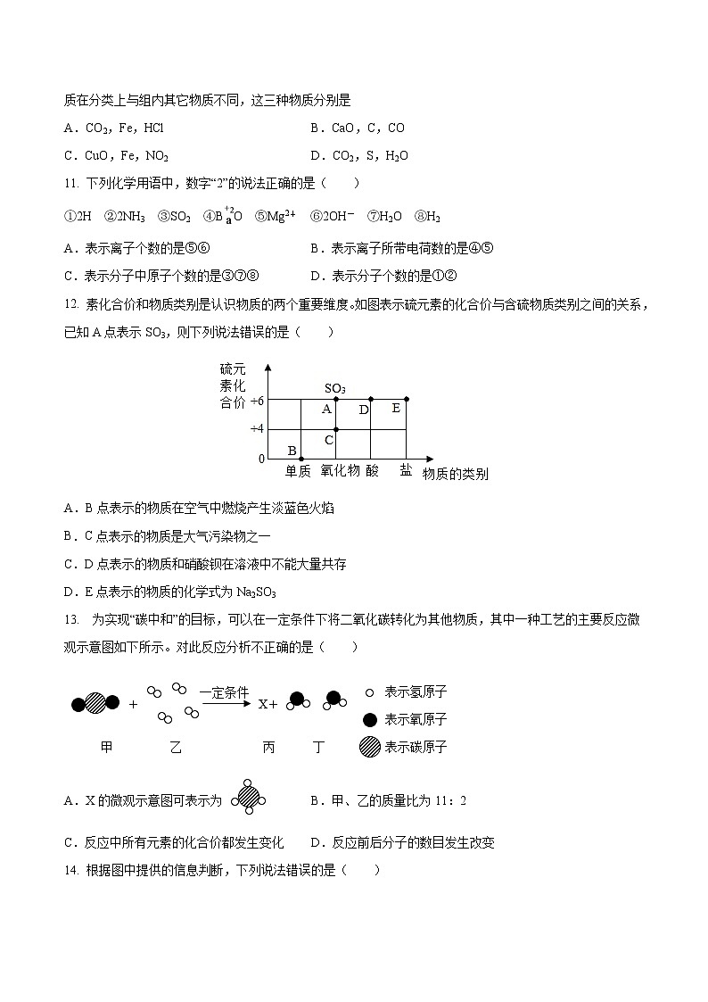 【同步練習(xí)】滬教版初三化學(xué)上冊 第3章《物質(zhì)構(gòu)成的奧秘》單元測試(選拔卷)第3頁