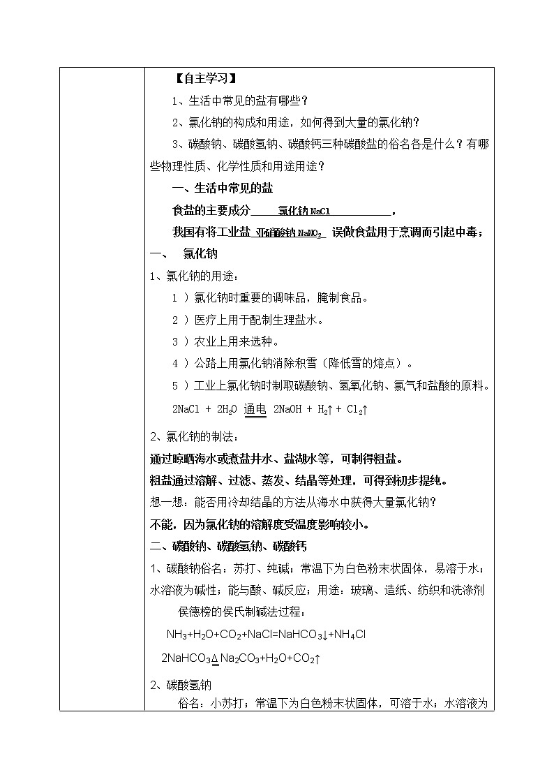 课题1 《生活中常见的盐》第一课时教案第2页