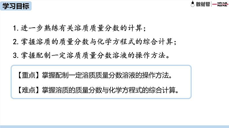 人教九(下)第9单元 课题3 溶液的浓度(第二课时)第2页