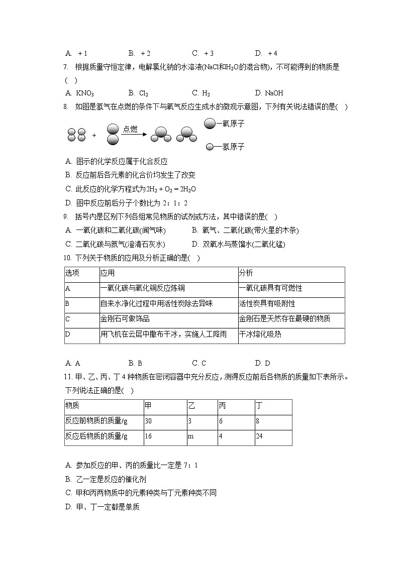 2021-2022学年广东省东莞市黄江育英中学九年级(上)期末化学试卷(含详细答案解析)第2页
