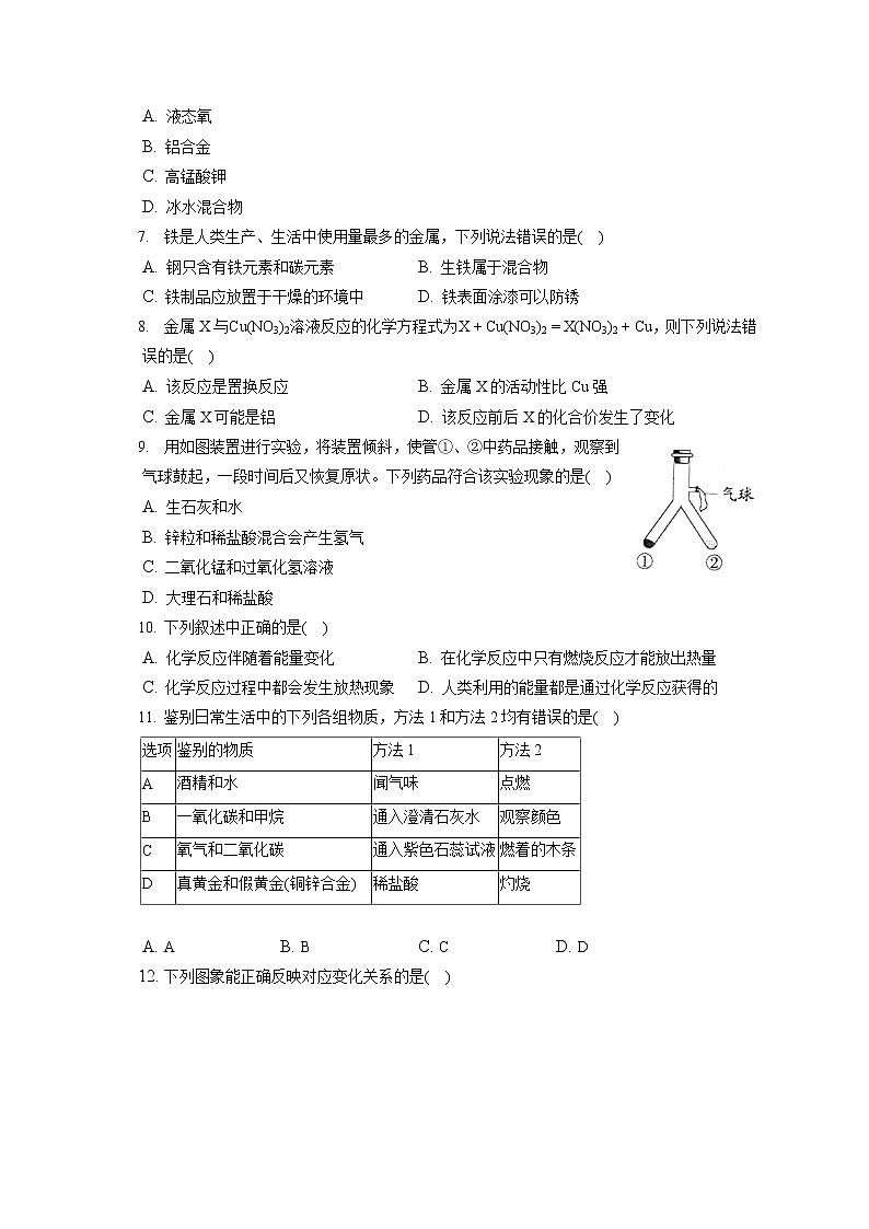 2021-2022学年湖北省荆州市石首市九年级(上)期末化学试卷(含详细答案解析)第2页