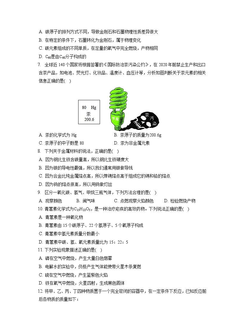 2021-2022学年黑龙江省牡丹江市九年级(上)期末化学试卷(含答案解析)第2页