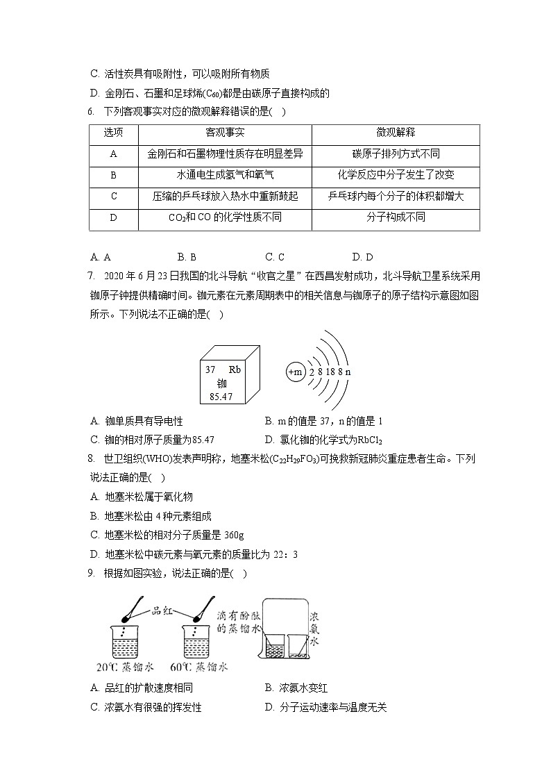 2021-2022学年宁夏中卫市中宁县九年级(上)期末化学试卷(含答案解析)第2页