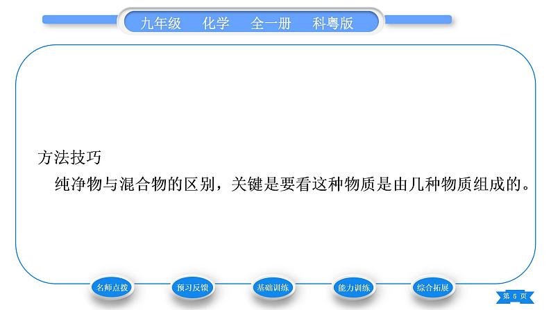 科粤版九年级化学上第二章空气、物质的构成2.1空气的成分第1课时空气的成分 混合物和纯净物习题课件05