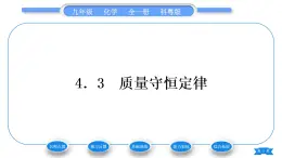 科粤版九年级化学上第四章生命之源——水4.3质量守恒定律习题课件