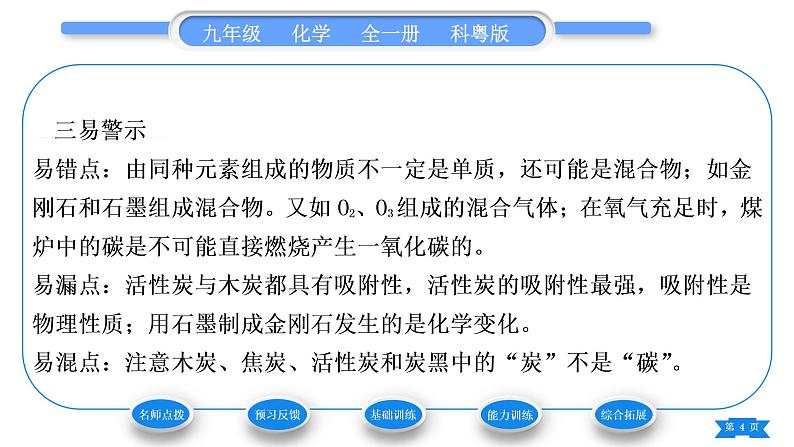 科粤版九年级化学上第五章燃料5.2组成燃料的主要元素——碳习题课件第4页