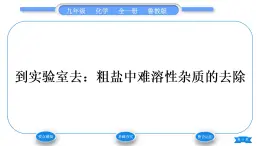 鲁教版九年级化学下第八单元海水中的化学到实验室去：粗盐中难溶性杂质的去除习题课件