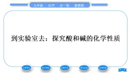 鲁教版九年级化学下第七单元常见的酸和碱到实验室去：探究酸和碱的化学性质习题课件