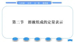 鲁教版九年级化学上第三单元溶液第二节溶液组成的定量表示习题课件